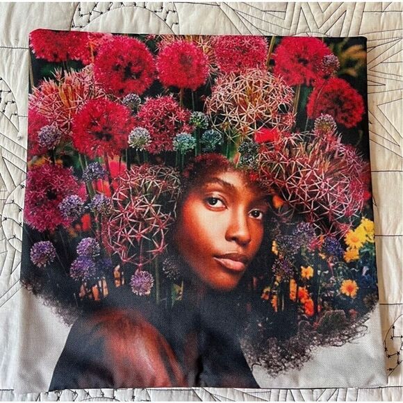Black Girl Magic Throw Pillow Cover Waterproof Outdoor Fits 18x18 or 20x20 Inser - Picture 2 of 5